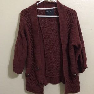 Maroon cardigan